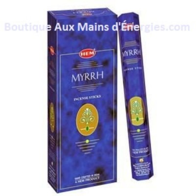 ENCENS HEM HEXAGONAL – MYRRHE 20 GR   (BOITE DE...