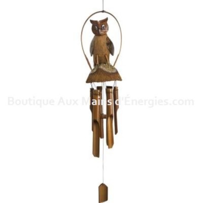 CARILLON EN BAMBOU – HIBOU – NATURE