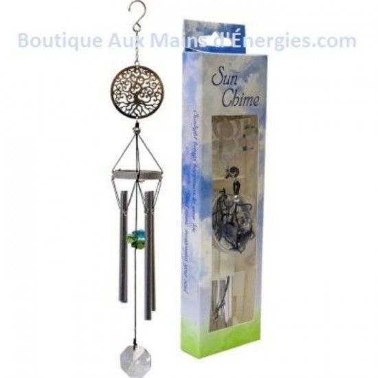  CARILLON EN MÉTAL AVEC CRISTAL – ARBRE DE VIE