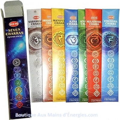 ENCENS HEM CHAKRA (12 BOITES/7 PQTS/5 BATONS)