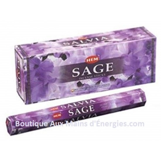 ENCENS HEXAGONAL HEM –SAUGE BLEU 20 GR (BOITE)