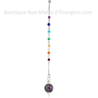 PENDULE SÉPHOROTON CHAKRAS – AMÉTHYSTE –...