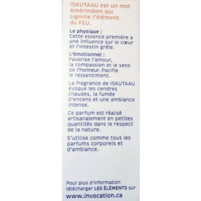 Parfum - Invocation - Les 5 éléments : Feu ISKUTAAU 15 ml