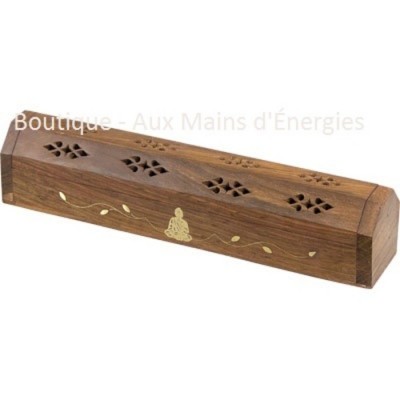 BOITE DE RANGEMENT, OU BRULEUR À ENCENS EN BOIS -...