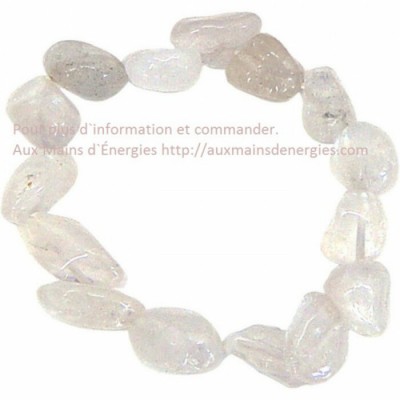 BRACELET PIERRE POLIES-QUARTZ CLAIR