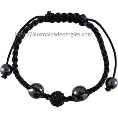 BRACELET-SHAMBHALA/NOIR  ITEM # 99208