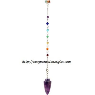 PENDULE CHAKRAS AMETHYSTE 