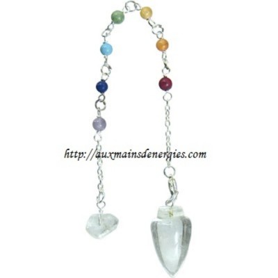 PENDULE-CHAKRA QUARTZ CLAIR