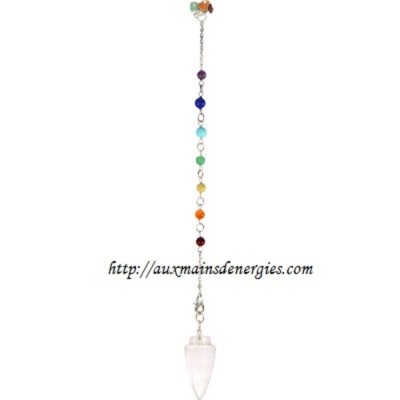 PENDULE-CHAKRA QUARTZ CLAIR