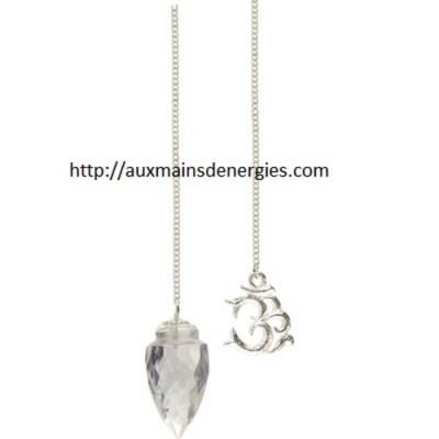 PENDULE FACETTES QUARTZ CLAIR - OM 