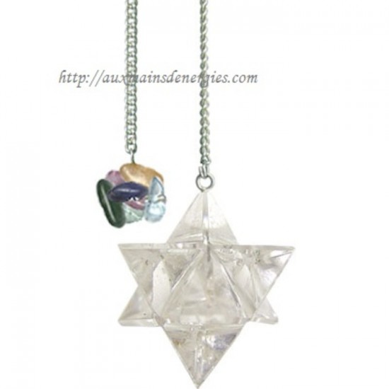 PENDULE MERKABA QUARTZ CLAIR