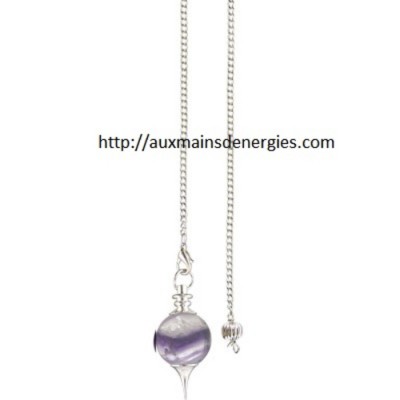 PENDULE SÉPHOROTON-PLAQUÉ NICKEL/FLUORITE