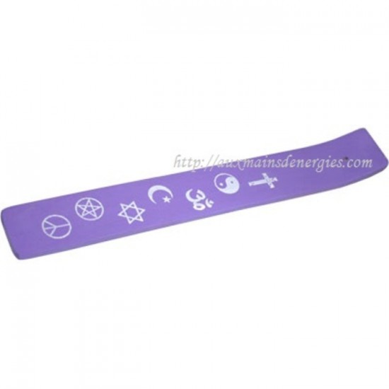 PORTE-ENCENS EN BOIS PEINT COULEUR LILAS MULTICON