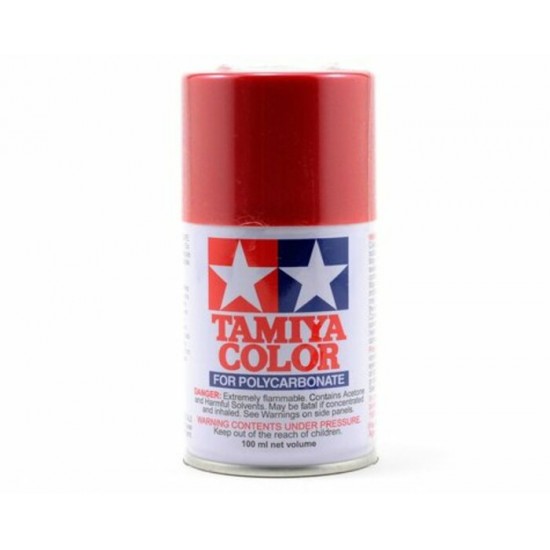 Peinture en aérosol de Lexan rouge métallique Tamiya PS-15 (3 oz)