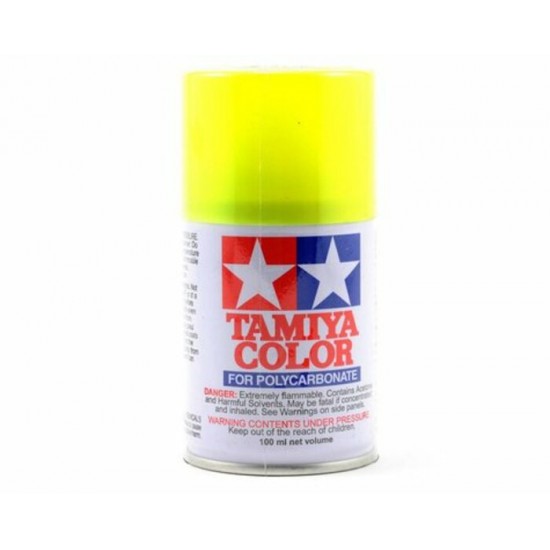 Peinture aérosol de Lexan Tamiya PS-27 Jaune Fluorescent (3oz)