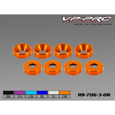 Aluminium countersink washer(3mm)(orange)