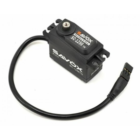 Savox SC-1256TG Black Edition Servo à engrenages en titane numérique standard à couple élevé