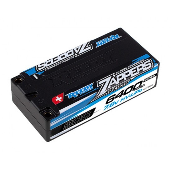 Reedy Zappers HV SG5 2S Shorty 90C LiPo Battery (7.6V/6400mAh) w/5mm Bullets