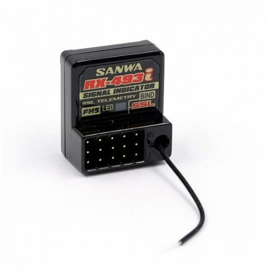 Sanwa/Airtronics RX-493i M17/MT-5 2.4GHz 4-Channel FHSS-5 Telemetry Receiver