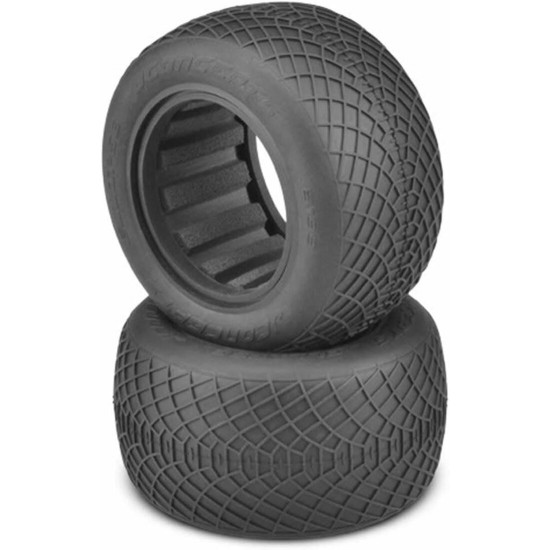 JConcepts Ellipse 2.2" 1/10 Stadium Truck Tires (2) (Silver)