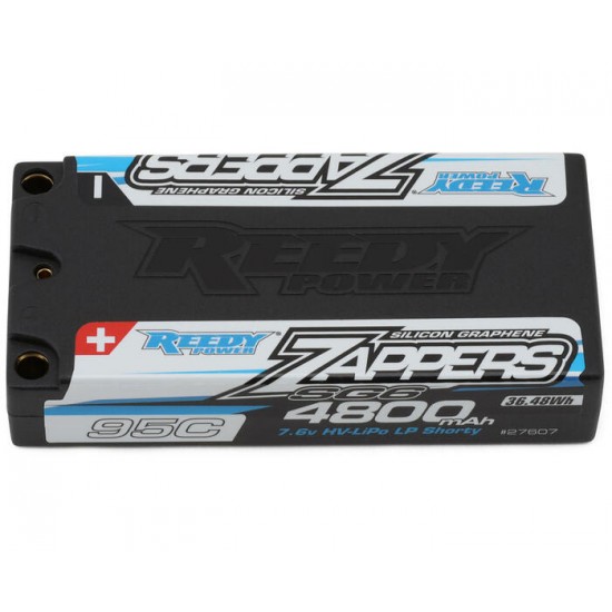 Reedy Zappers HV SG6 2S Low Profile Shorty 95C LiPo Battery (7.6V/4800mAh) w/5mm Bullets