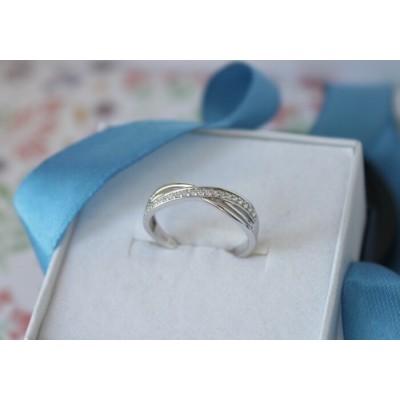 Bague 10 k cz