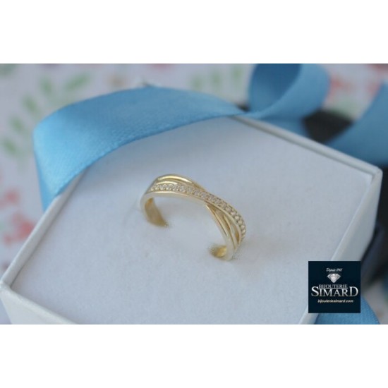 Bague 10 k cz