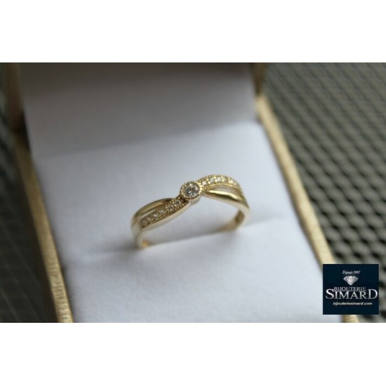 Bague 10 k cz