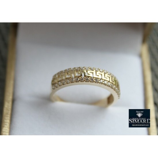 Bague 10 k cz