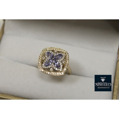 Bague Tanzanite diamants