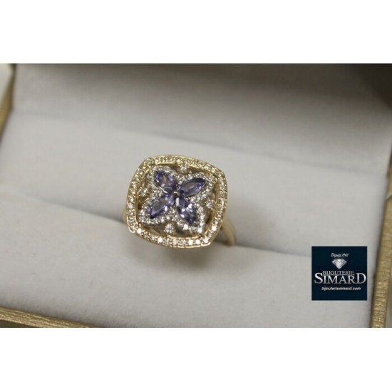Bague Tanzanite diamants