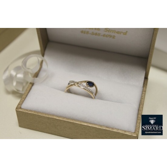 Bague Saphir diamants