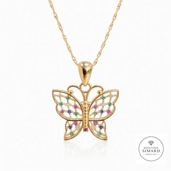Chaine et pendentif  or 10 k 