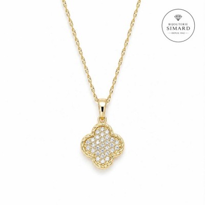 Ch et pendentif 10 k cz