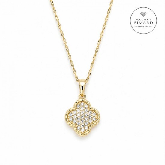 Ch et pendentif 10 k cz
