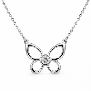 Collier papillon en argent avec cz LEGEND