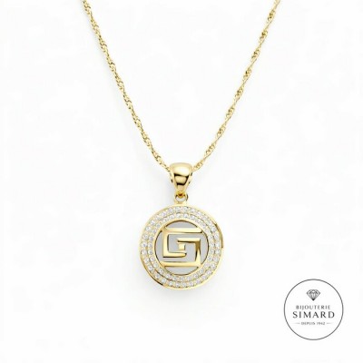 Chaine et pendentif or 10K