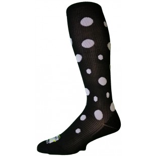 BAS DE COMPRESSION - NOIR POIS BLANCS
