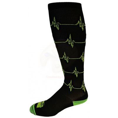 BAS DE COMPRESSION - CARDIO VERT FLUO