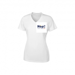 Col en V Femme blanc
