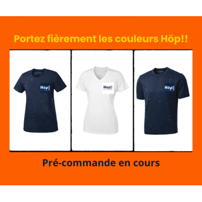 t-shirt blanc ou marine, col en V ou col rond