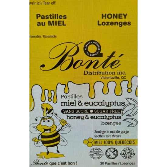 Pastilles au Miel Sans Sucre & Eucalyptus