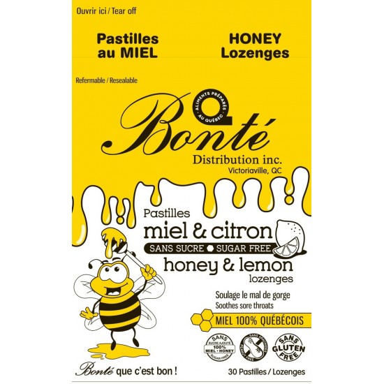 Pastilles au Miel Sans Sucre & Citron