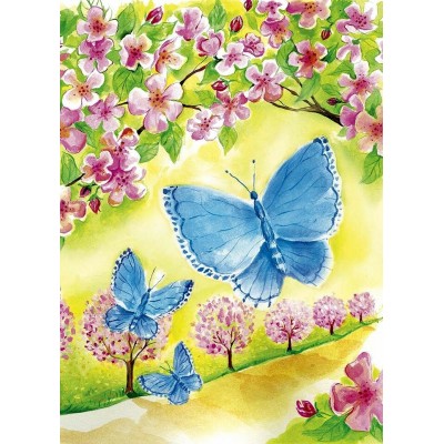 Papillons bleus