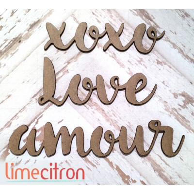Chipboard -  Love xoxo