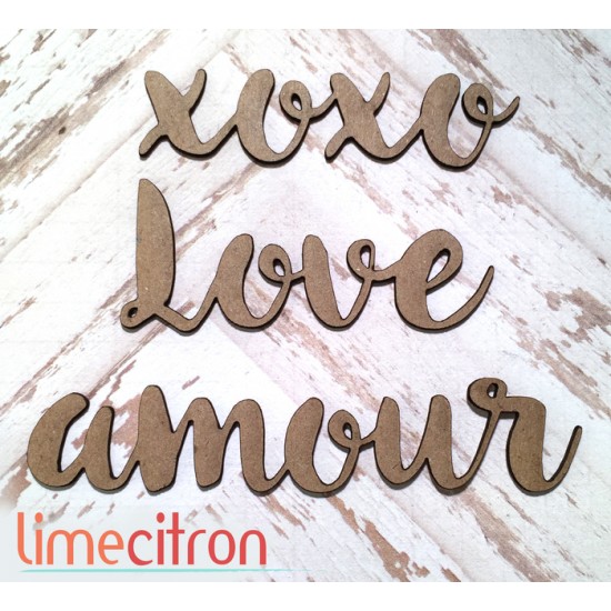 Chipboard -  Love xoxo