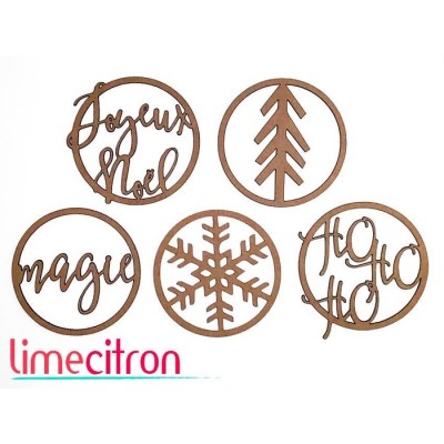 Chipboard -  Ronds de Noël