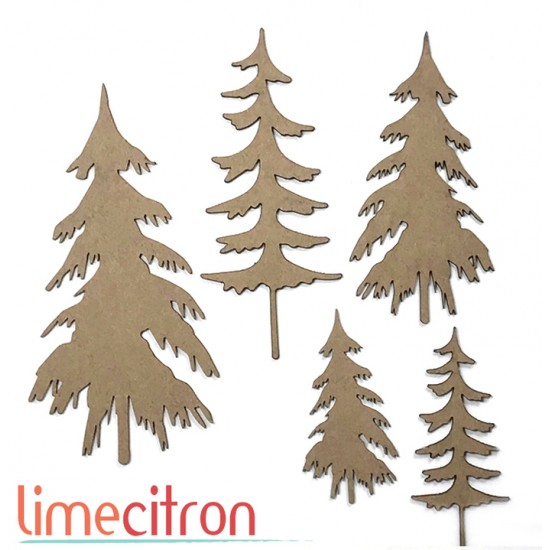 Chipboard - Kit 5 sapins
