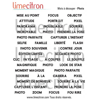 Feuille de mots - Photo