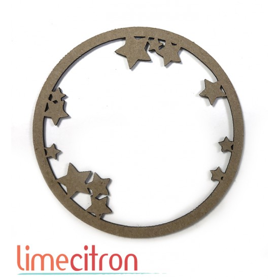 Chipboard - Shaker card - Rond étoilé